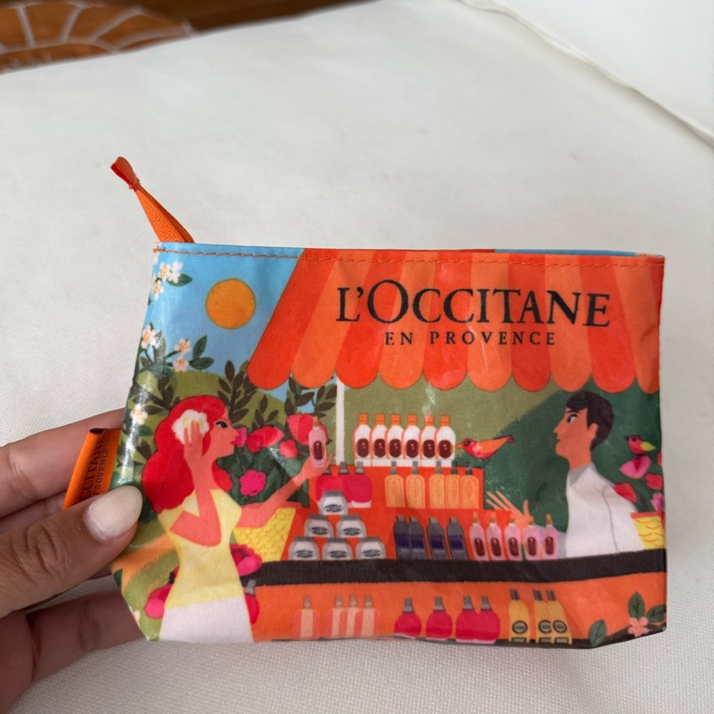 L'OCCITANE Vibrant Orange and Red Pouch